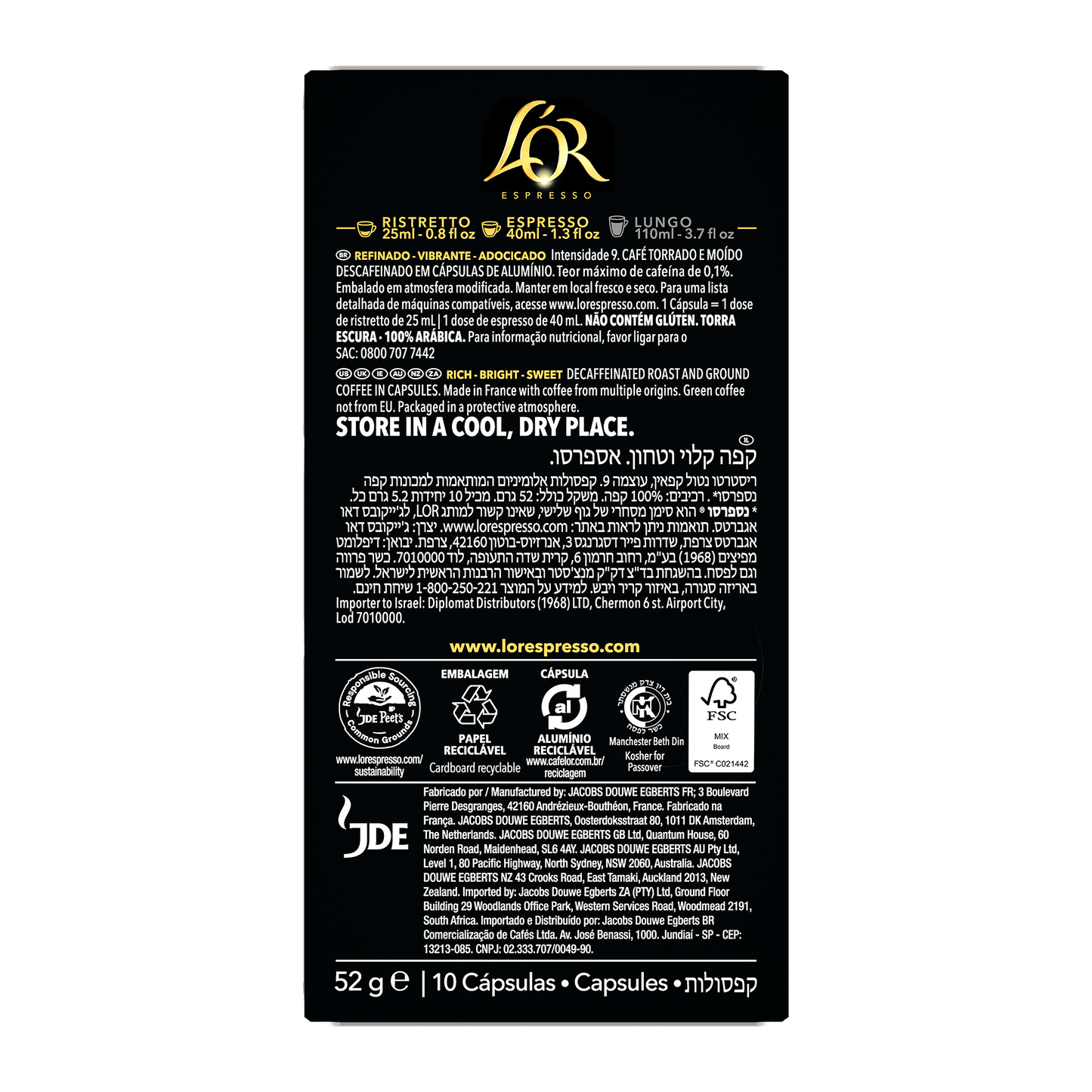 L'OR Ristretto Espresso Capsules